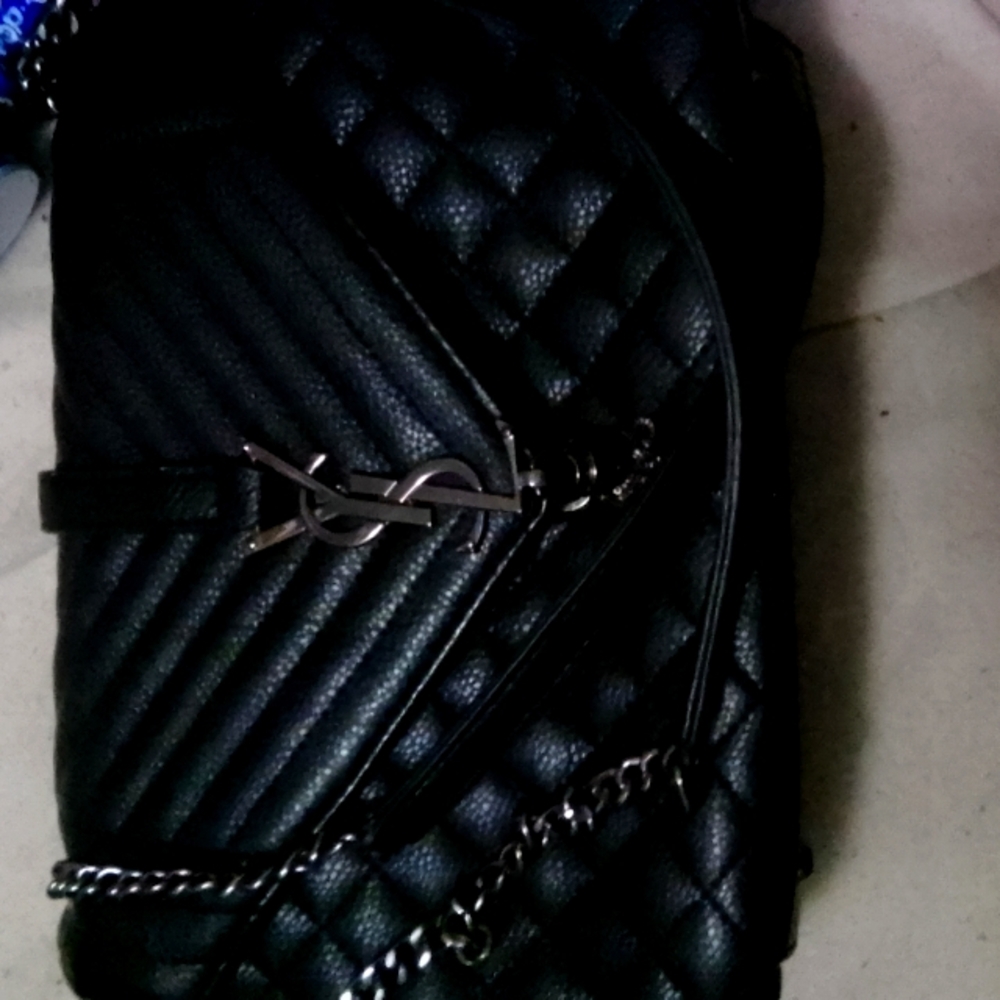 YSL Black Quilted Leather Shoulder Bag